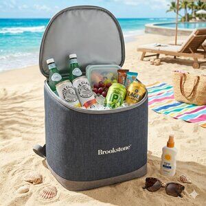 Brookstone Insulated Cooler Backpack Picnic Bag for Food & Wine